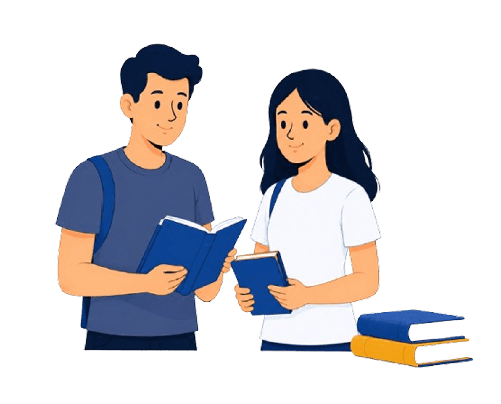 Two students working through a lesson together